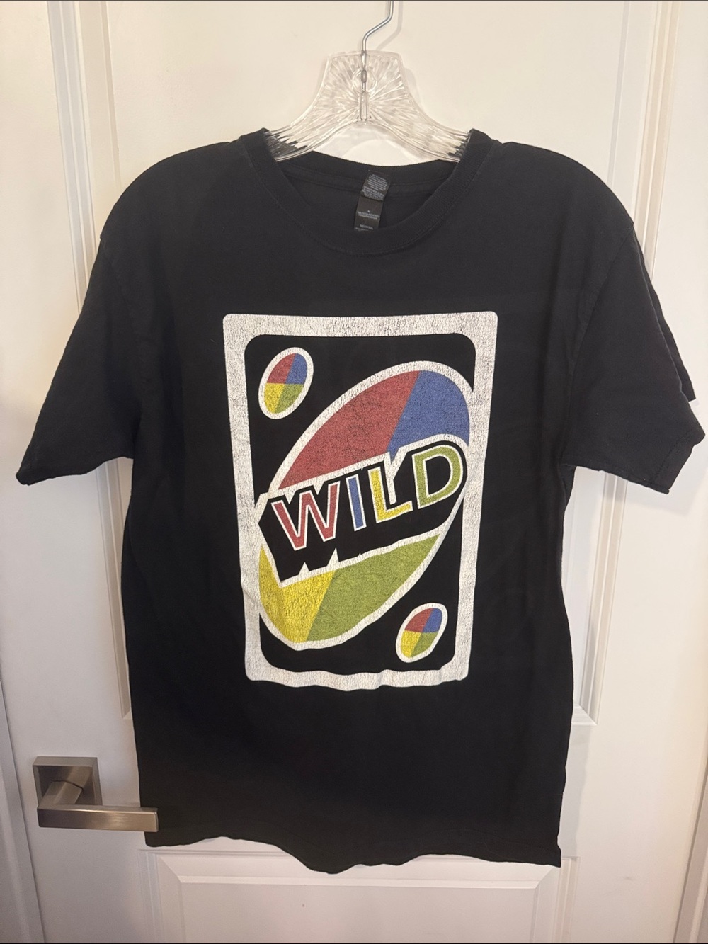 Black Graphic 'WILD' Short Sleeve Tee